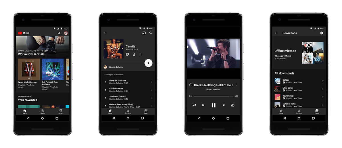 Tampilan aplikasi terpisah YouTube Music di Android / YouTube