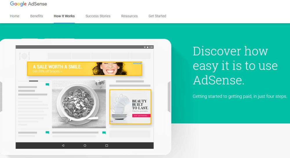Screenshot Web Resmi Google Adsense