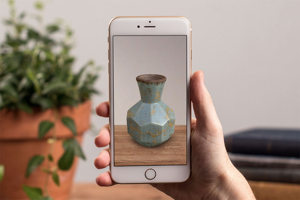 Berkat ARKit 2 di iOS 12, konten AR bisa dilihat tanpa memerlukan aplikasi terpisah / Shopify