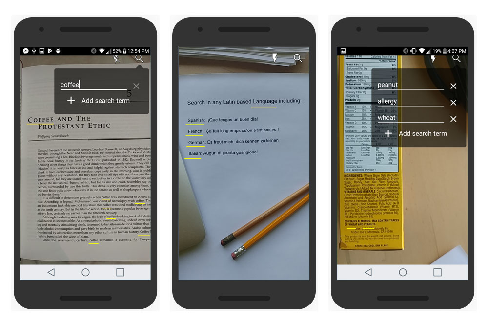 Berbeda dari aplikasi document scanner, Find It tidak mengharuskan pengguna memotret teksnya terlebih dulu / Find It Software