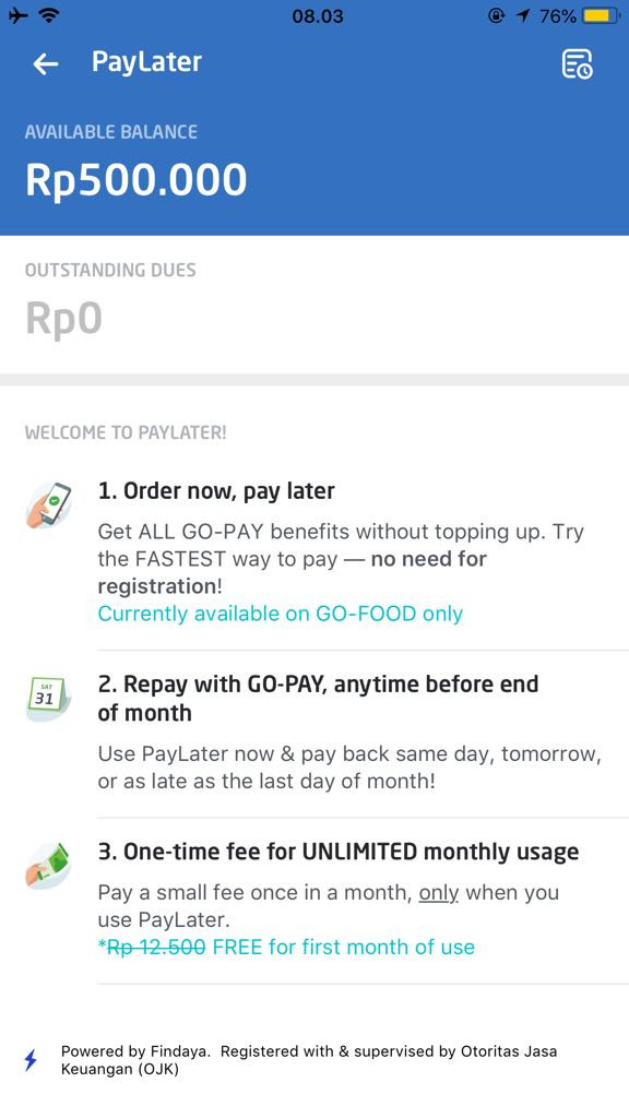 Go Jek Mulai Kembangkan Kartu Kredit Virtual Paylater