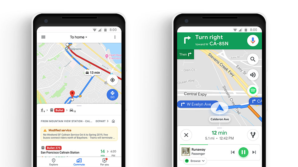 Google Maps commute update