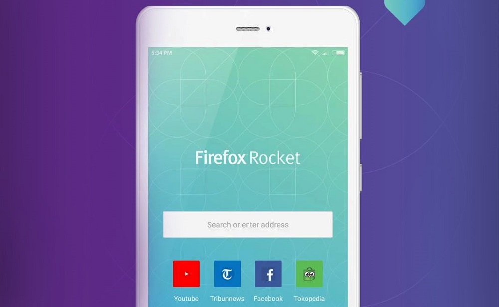 Ilustrasi Interface Firefox Rocket for SEO