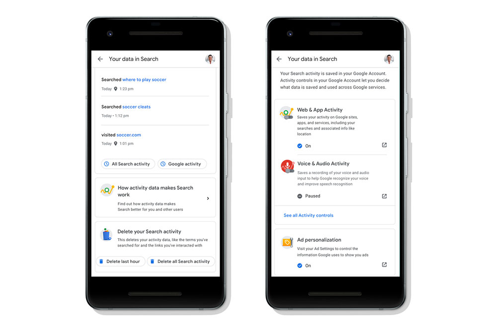 Tampilan dashboard "Your data in Search" di perangkat mobile / Google