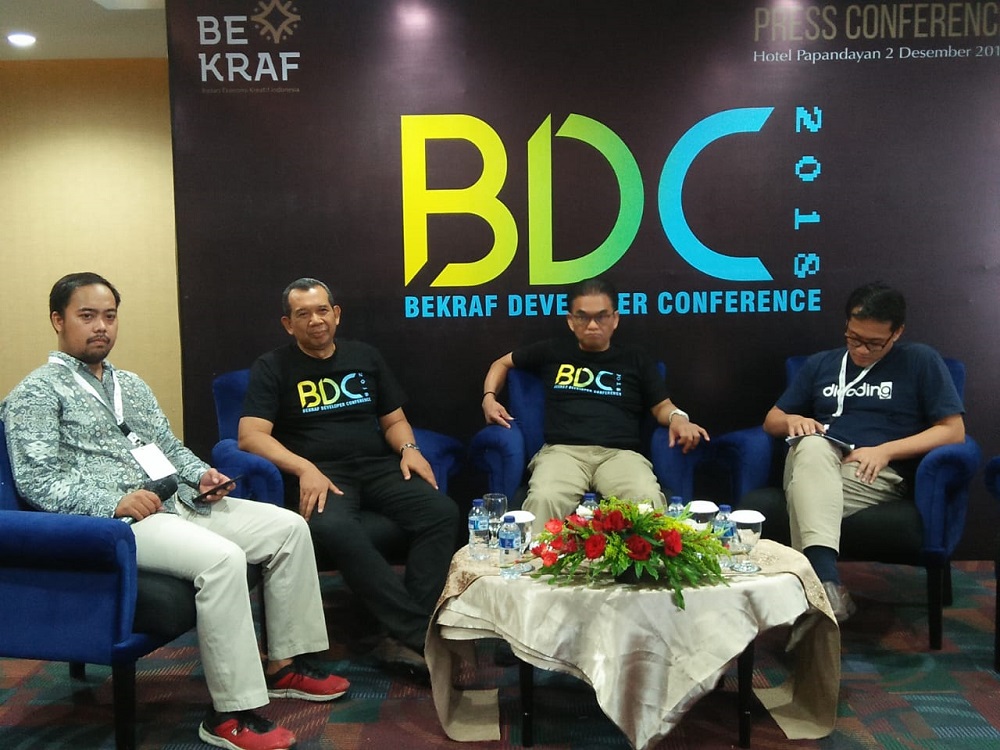 Diskusi mengenai roadmap industri game Indonesia oleh perwakilan Bekraf dan Asosiasi Game Indonesia / Bekraf