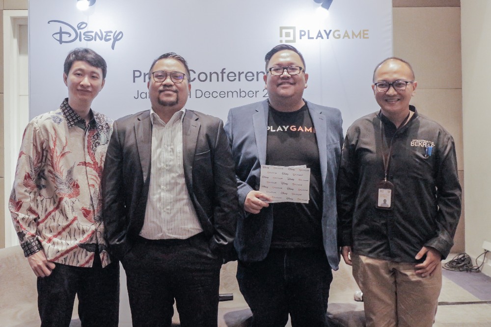 Anton Soeharyo, CEO PlayGame saat acara peresmian kerja sama dengan Disney / PlayGame