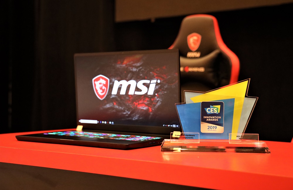 MSI GS75 Stealth yang dipamerkan di CES 2019.