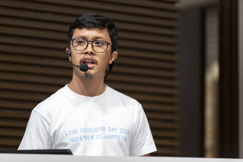Product Manager Line Indonesia Fauzan Helmi Sudaryanto saat Line Developer Day 2018 / Line Indonesia