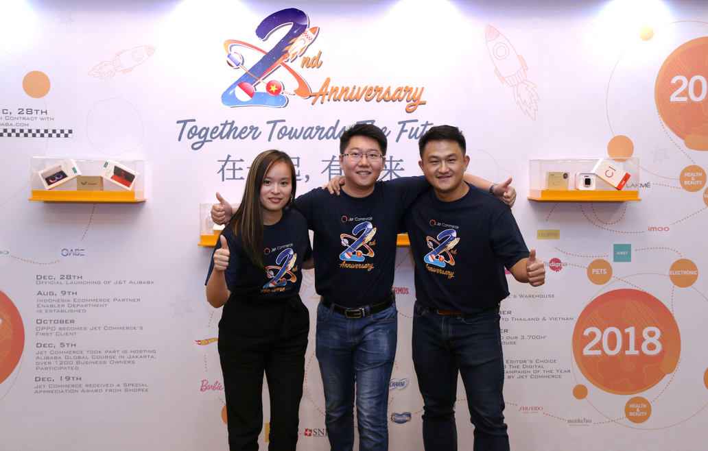 CEO Jet Commerce Vietnam Peggy; CEO Jet Commerce Indonesia Oliver Yang; dan CEO Jet Commerce Thailand Derek Wang / Jet Commerce