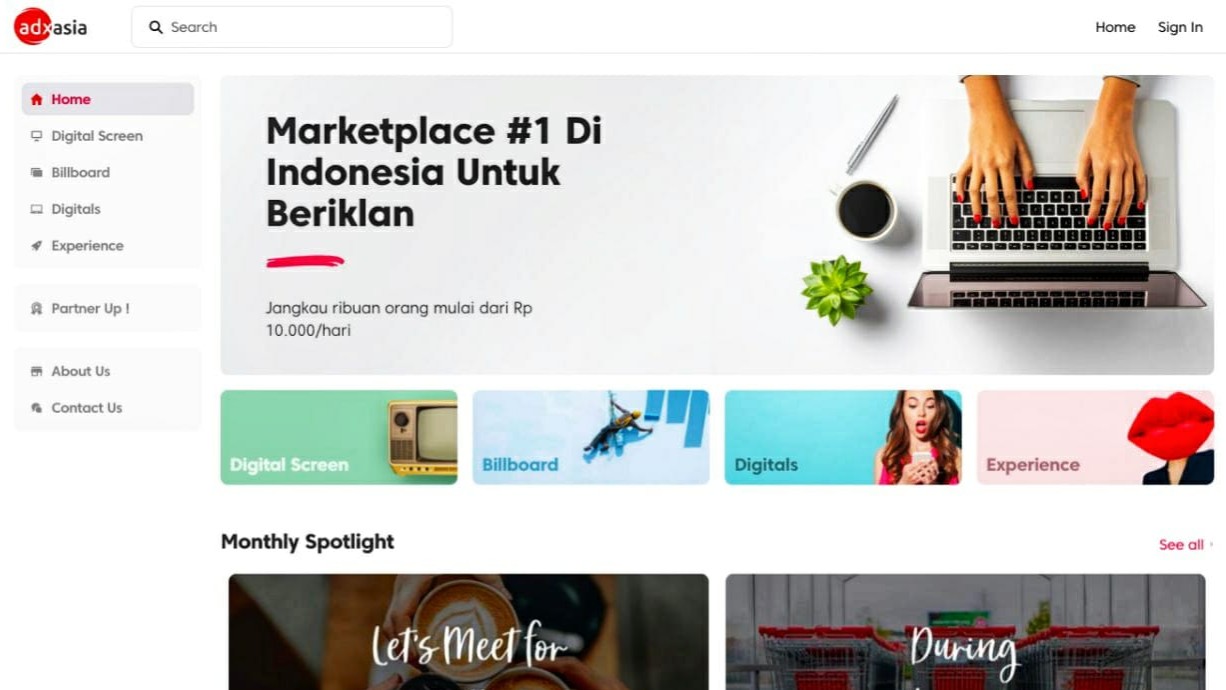 ADX Asia merupakan platform yang menyediakan marketplace atau spot untuk beriklan