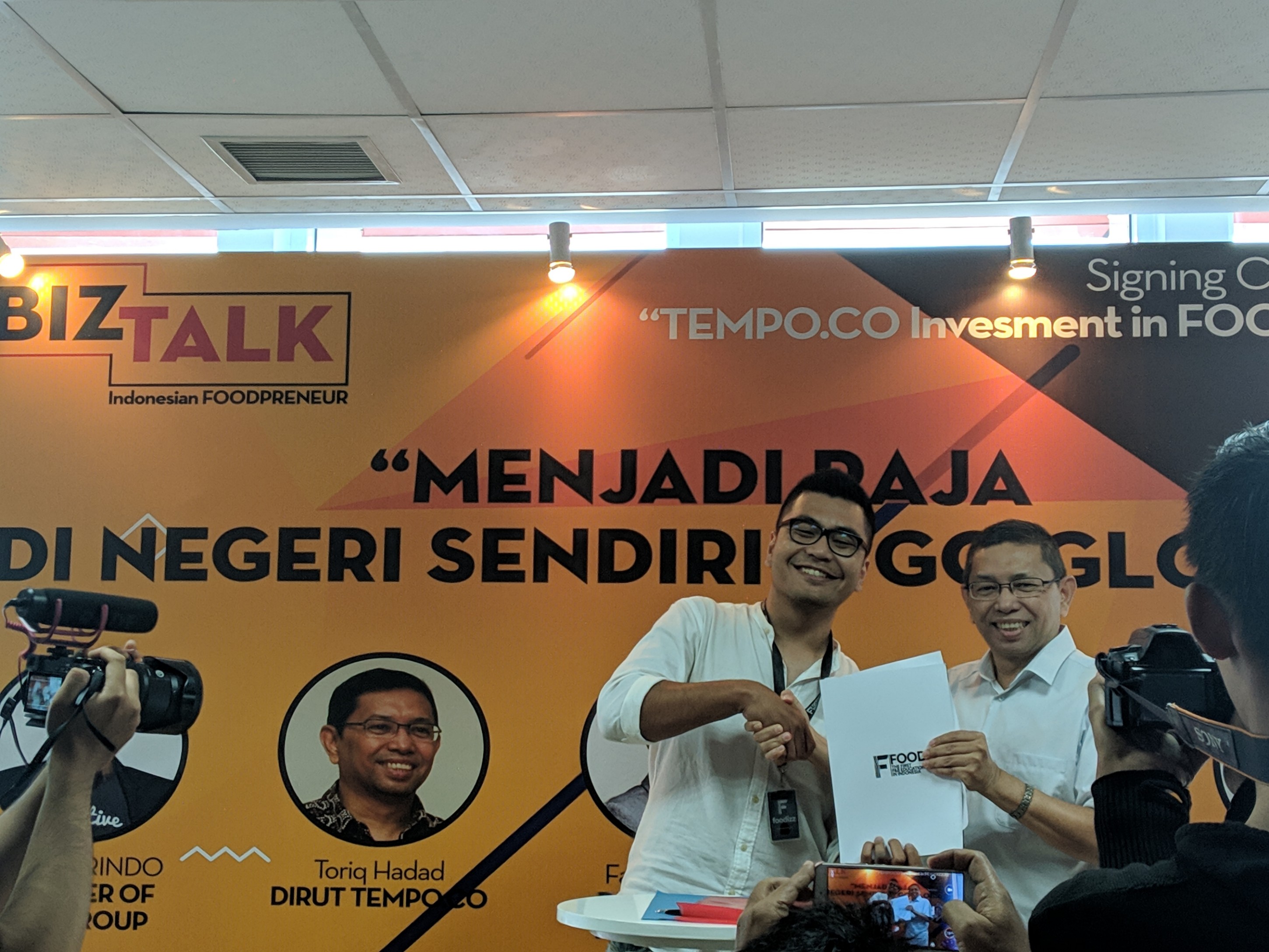 CEO Foodizz Andrew Ryan Sinaga dan CEO Tempo.co Toriq Hadad / DailySocial