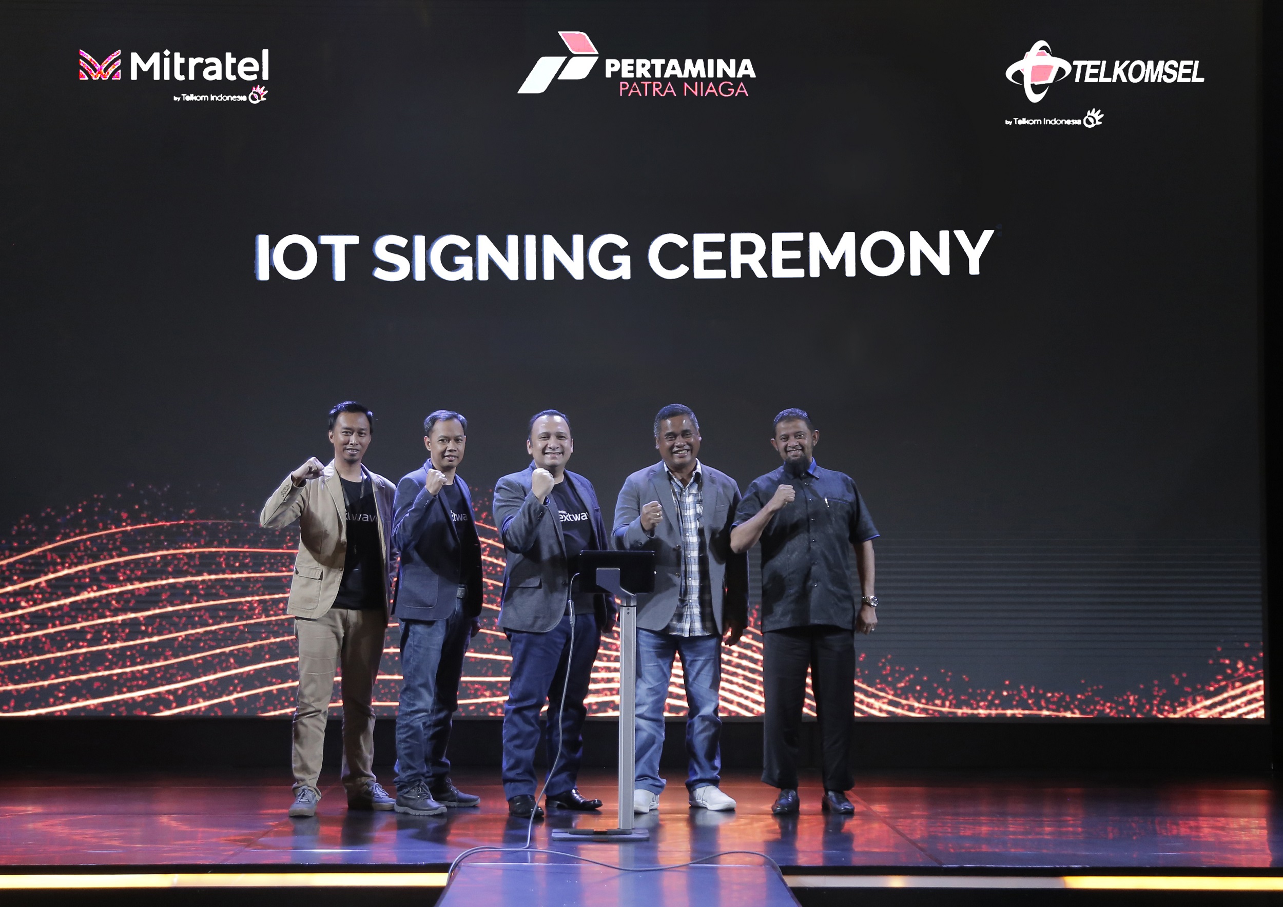 Peresmian IoT Intank ditandai dengan MoU antara Telkomsel dengan Pertamina Patra Niaga (PPN) dan Mitratel / Telkomsel