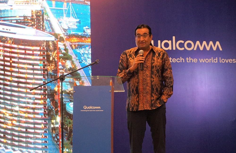 Senior director Qualcomm Technologies Sanjeet Pandit di presentasinya.