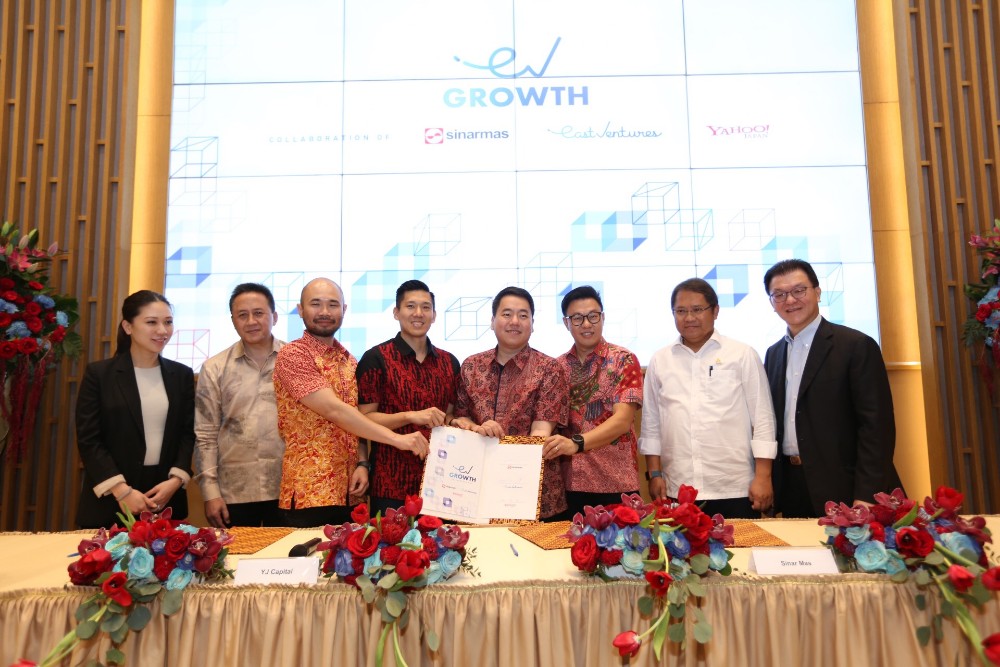 Saat peluncuran EV Growth tahun 2018 yang dihadiri Menkominfo Rudiantara dan Kepala Bekraf Triawan Munaf