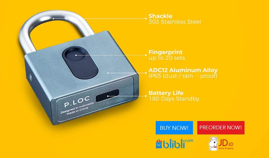 Perangkat Smart Padlock yang dikembangkan Sugar Technology