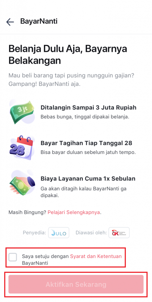 Fitur BayarNanti dari Bukalapak 