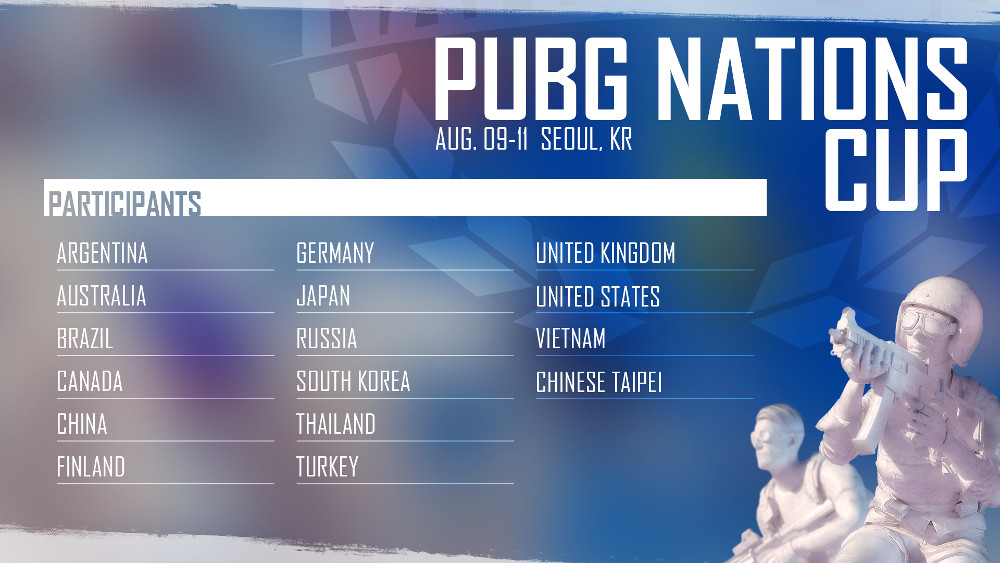 PUBG Nations Cup - Countries