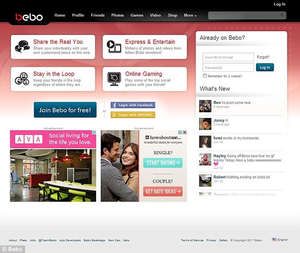 Бебо сайт моя страница. Bebo и LINKEDIN. Express web. Bebo.