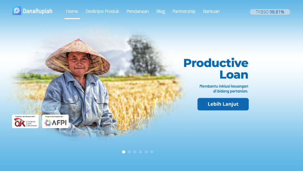 Pinjaman produktif ditargetkan serap 25% pendanaan DanaRupiah