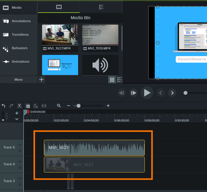 cara memisahkan video dan audio di Camtasia_2