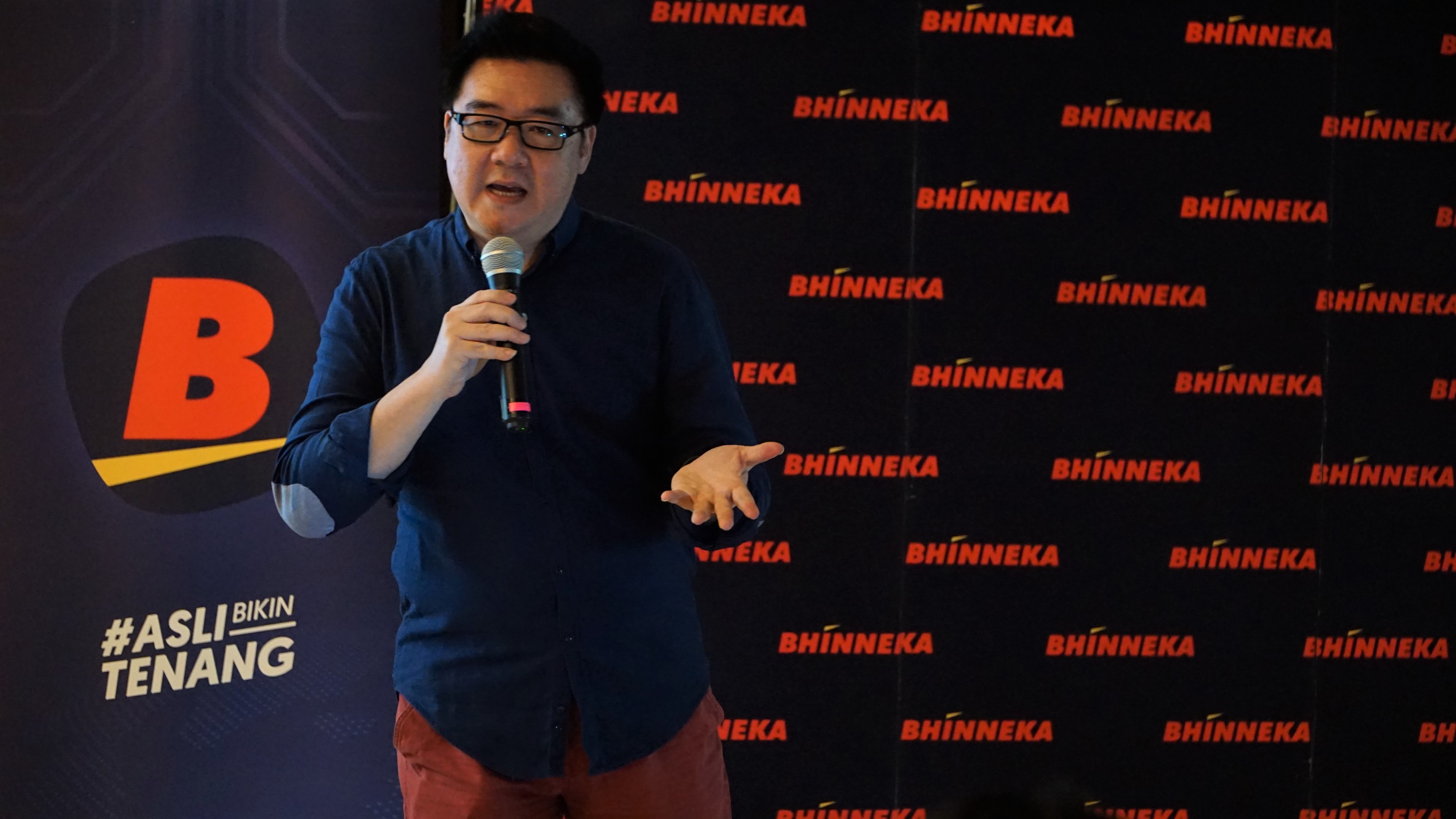 CEO & Founder Bhinneka Hendrik Tio saat paparan pencapaian Bhinneka beberapa waktu lalu / Bhinneka