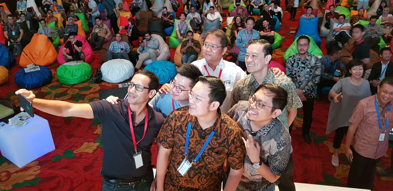 Momen NextICorn tahun lalu, saat mantan Menkominfo Rudiantara dan mantan Kepala BKPM Thomas Lembong, berpose bersama empat founder startup unicorn / Kemkominfo