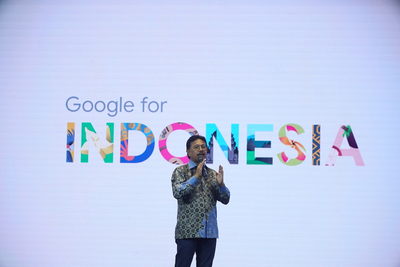 Menteri Komunikasi dan Informatika Republik Indonesia Johnny G. Plate di Google for Indonesia / Google Indonesia
