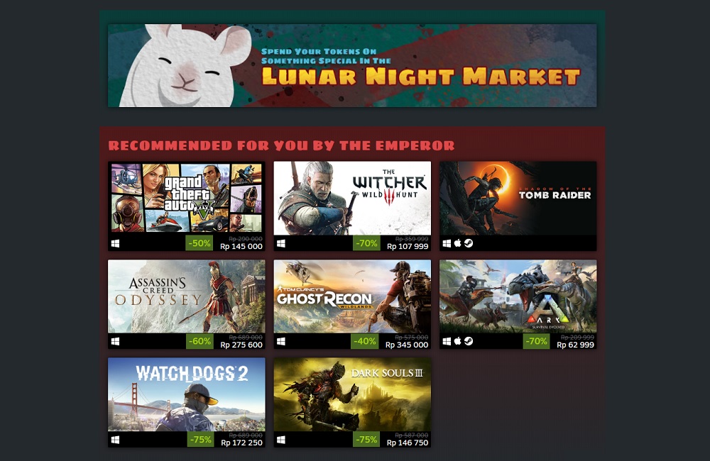 Steam Lunar New Year Sale 2020. for SEO