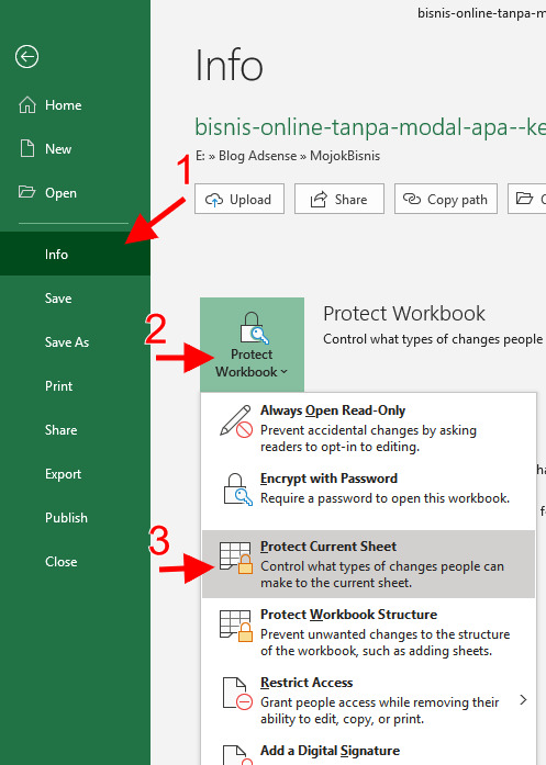 Cara Mengunci File Excel Agar Tidak Bisa Dibuka Hybrid