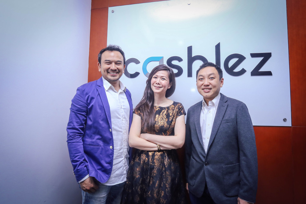 (Ki-Ka) Steven Samudera Komisaris Cashlez, Leny Tan CRO Cashlez, Teddy Tee CEO Cashlez / Cashlez