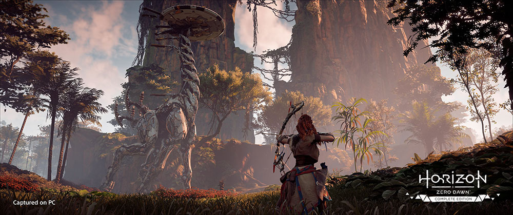 Tampilan Horizon Zero Dawn di monitor ultra-wide / Guerrilla Games for SEO