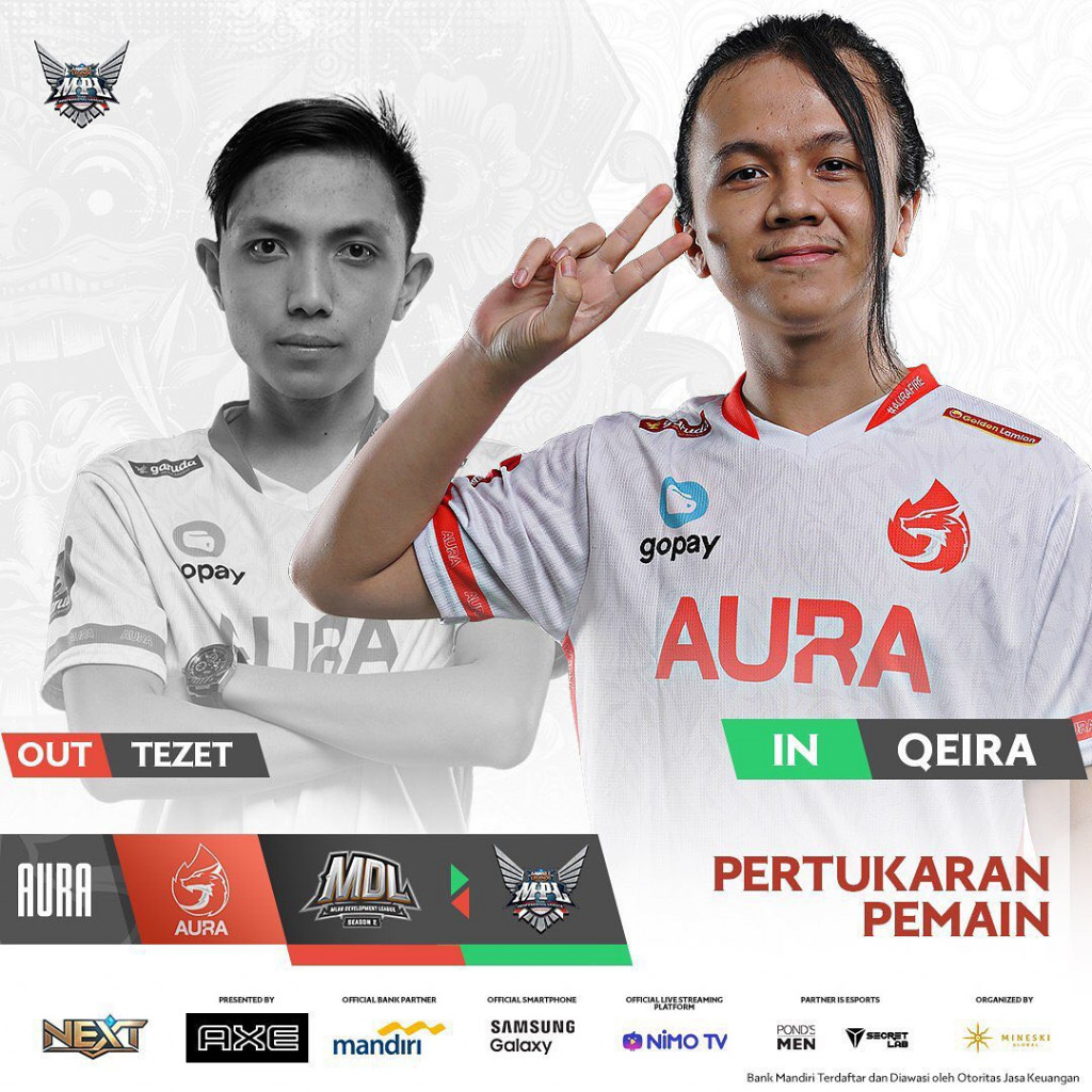 Roster Change Aura Esports | via: Instagram mpl.id.official