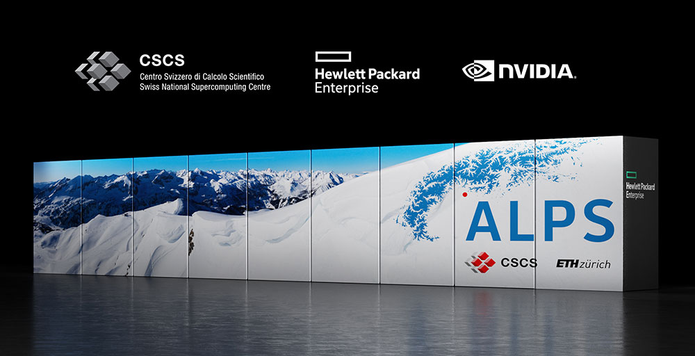 Ilustrasi superkomputer Alps / Nvidia