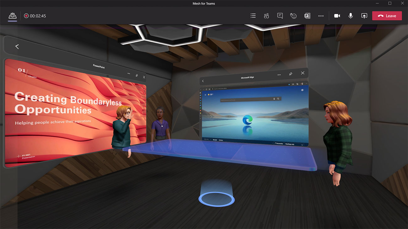 Mesh for Microsoft Teams memungkinkan pengguna untuk berkolaborasi dalam sebuah virtual space, atau istilah kerennya, metaverse / Microsoft for SEO