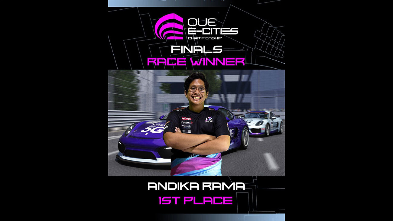Andika Rama Maulana, juara pertama E-Cities Championship 2021 / Legion of Racers for SEO
