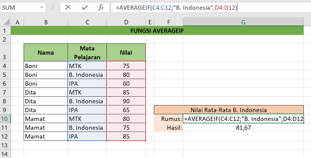 3 Cara Menghitung Nilai Rata Rata Di Microsoft Excel Dailysocialid 8709