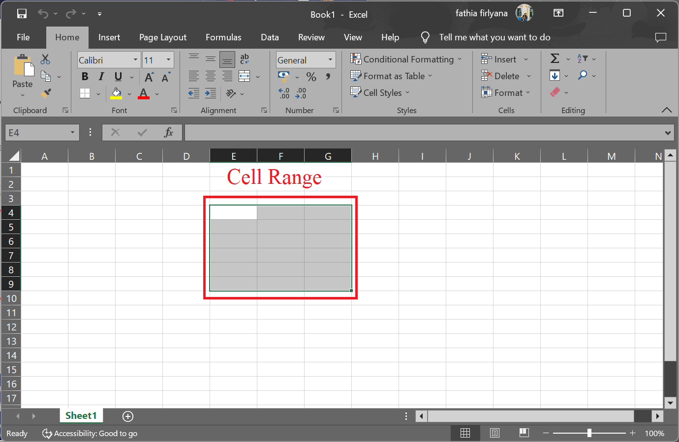 Pengertian Range Cell Dan Column Pada Microsoft Excel