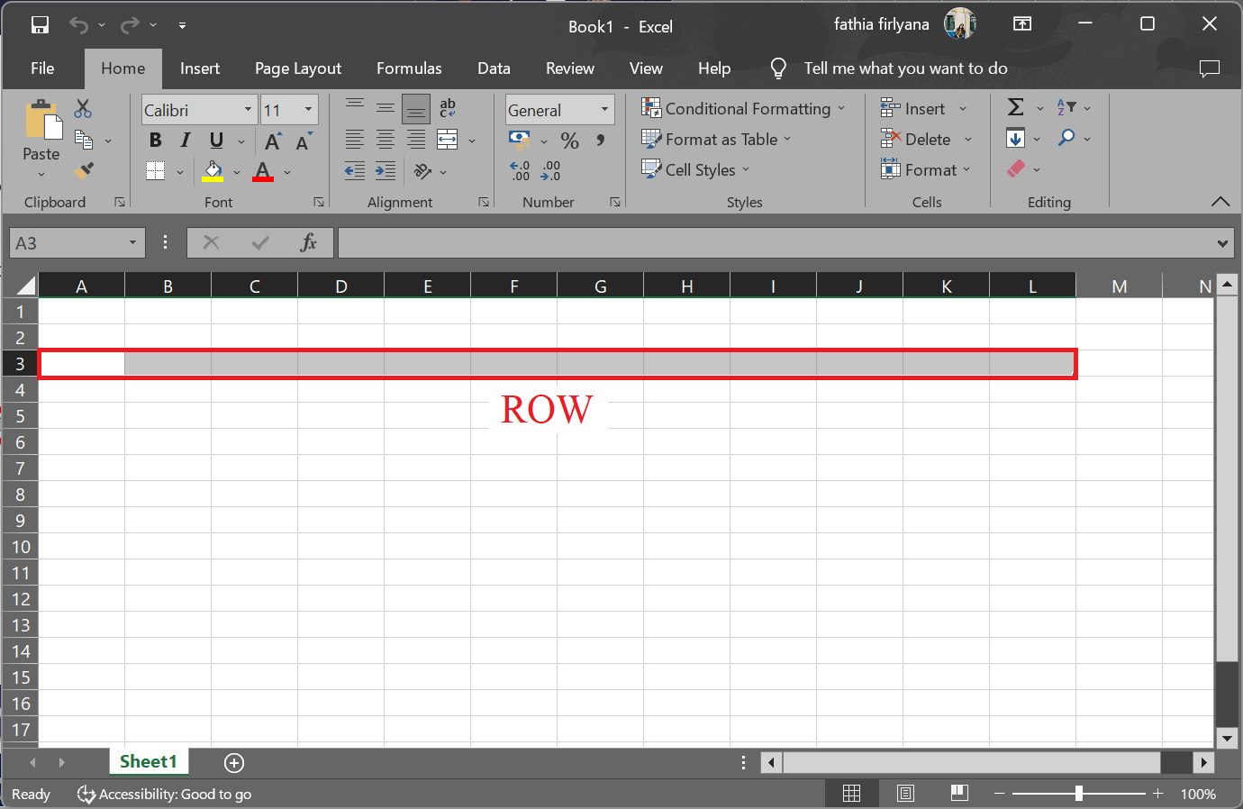 row-excel